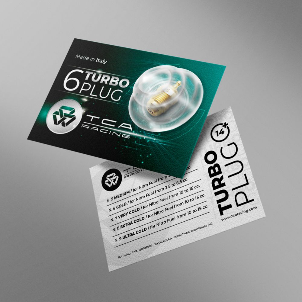 CANDELA CONICA N. 6 - TURBO PLUG - PER MOTORI DA CORSA A SCOPPIO, AUTOMODELLI, ON ROAD