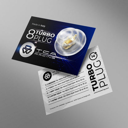 CANDELA CONICA N. 8 - TURBO PLUG - PER MOTORI DA CORSA A SCOPPIO, AUTOMODELLI, ON ROAD