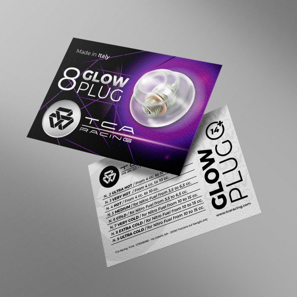 CANDELA STANDARD N° 8 - GLOW PLUG - PER MOTORI A SCOPPIO - SCALA 1/8 - 1/10 - AUTOMODELLI