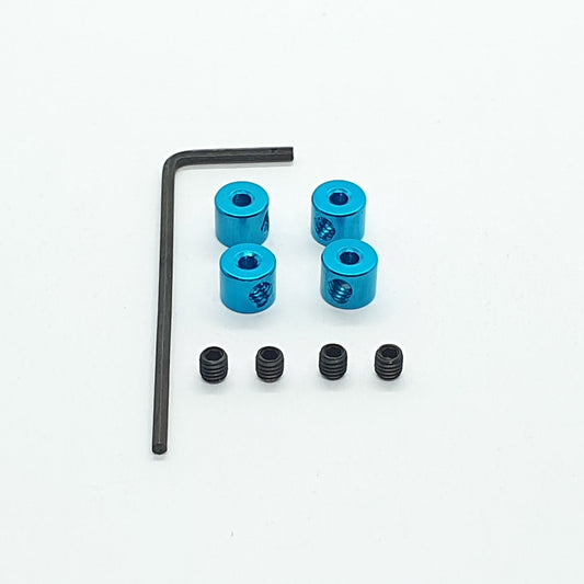Collarini 2 mm + grani+ chiave- Ergal anodizzato - 4 pezzi