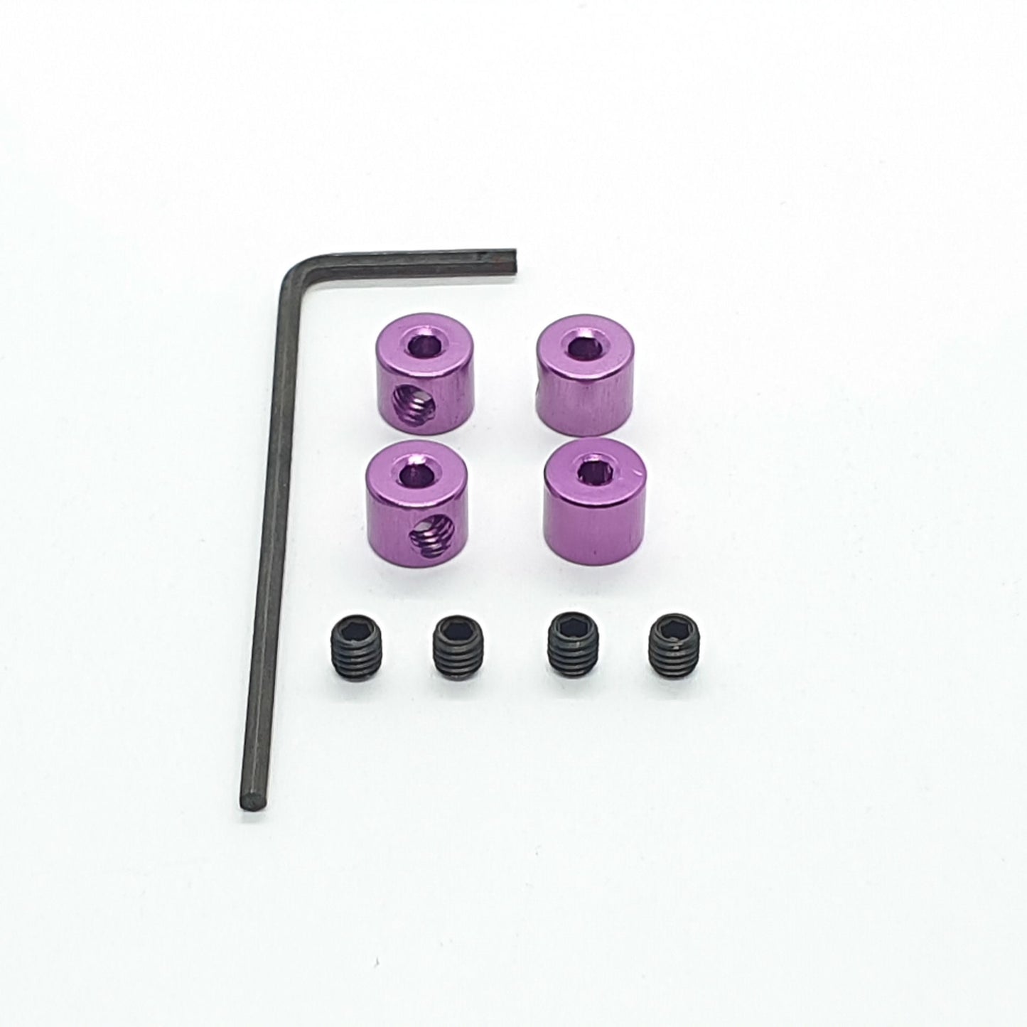 Collarini 2 mm + grani+ chiave- Ergal anodizzato - 4 pezzi