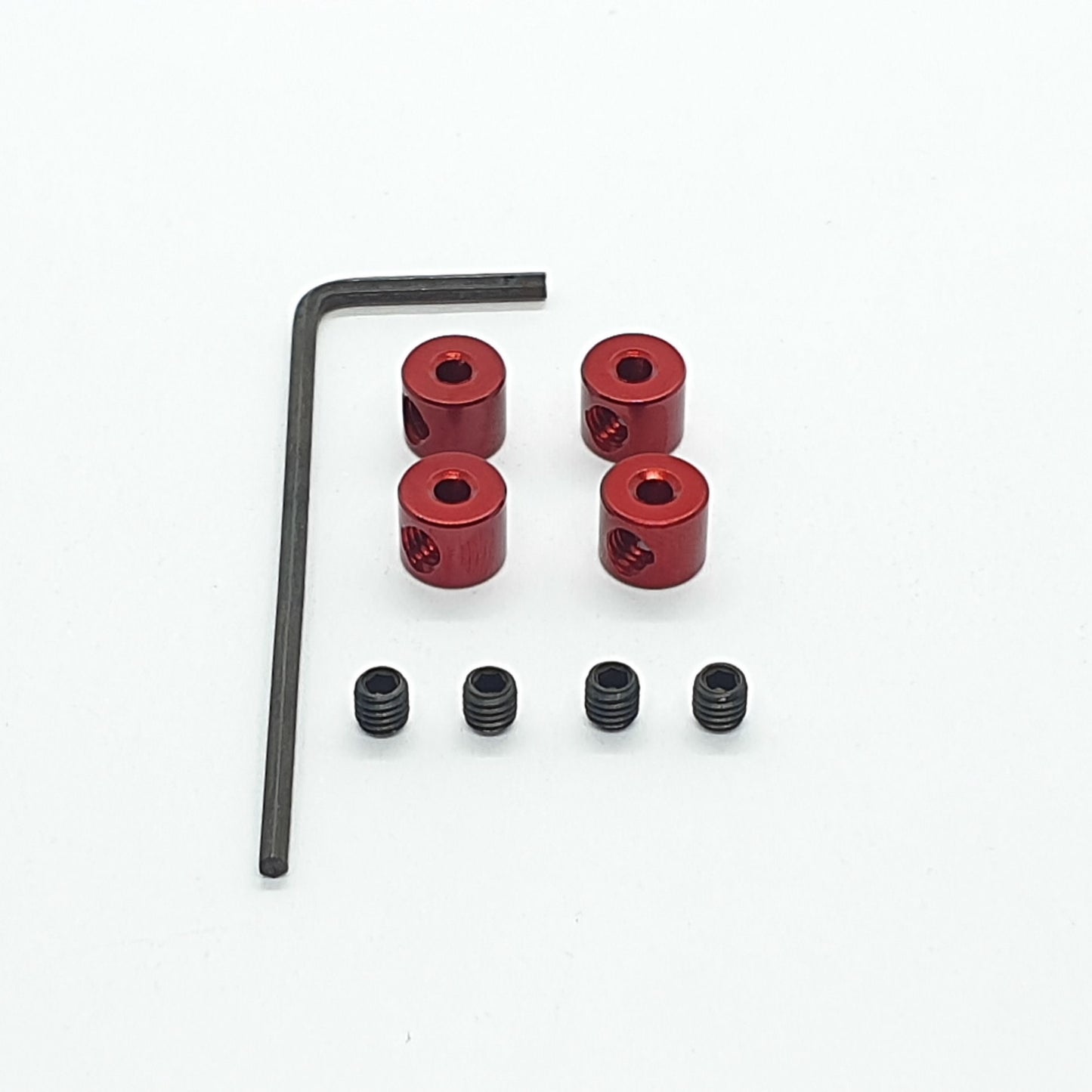 Collarini 2 mm + grani+ chiave- Ergal anodizzato - 4 pezzi