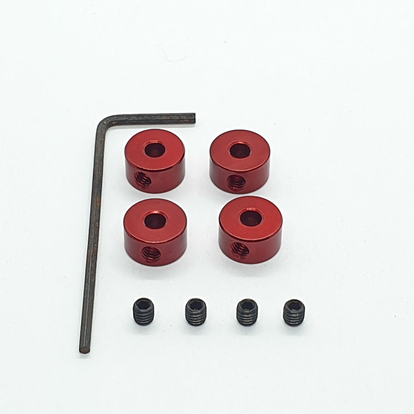 Collarini 3 mm + grani+ chiave- Ergal anodizzato - 4 pezzi
