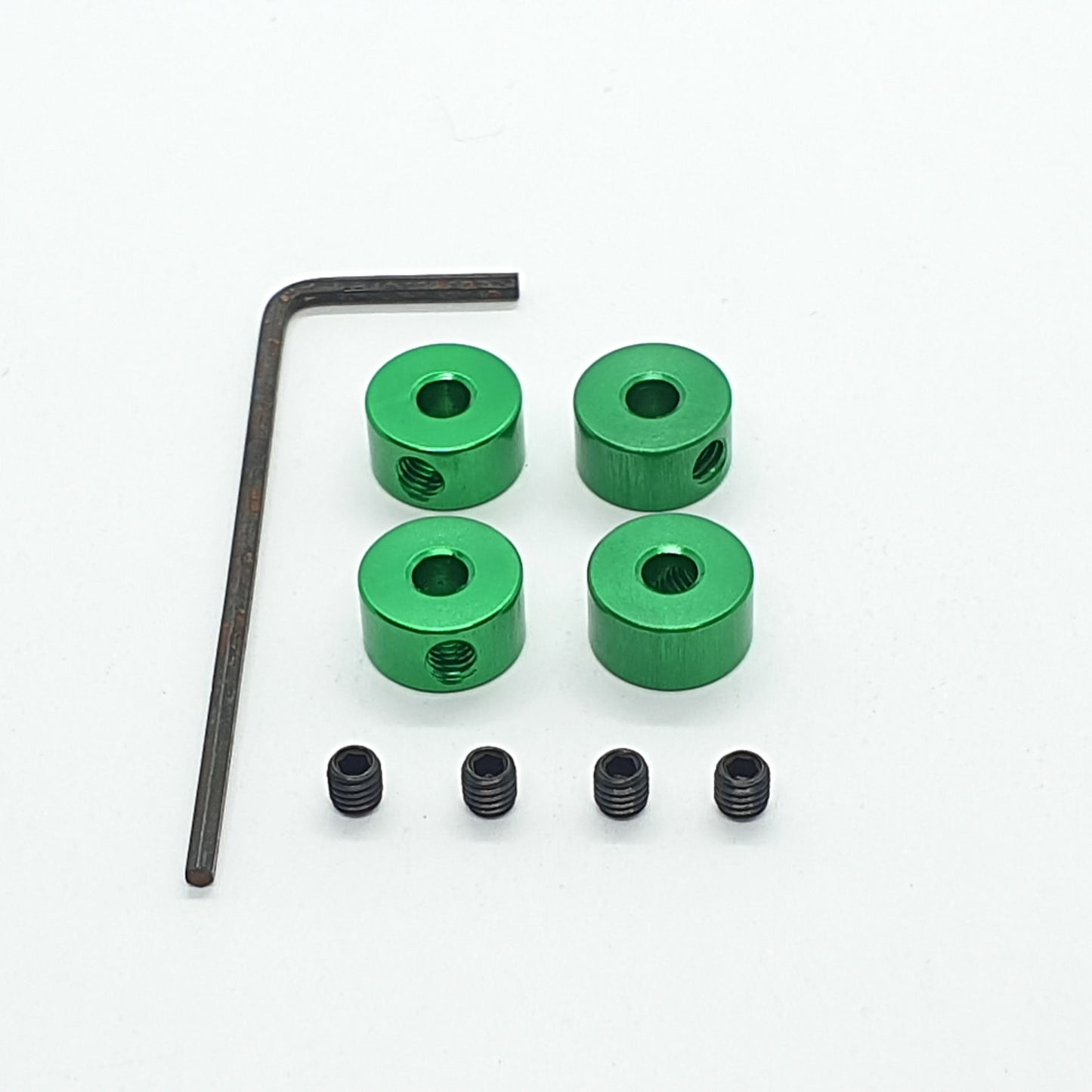 Collarini 3 mm + grani+ chiave- Ergal anodizzato - 4 pezzi