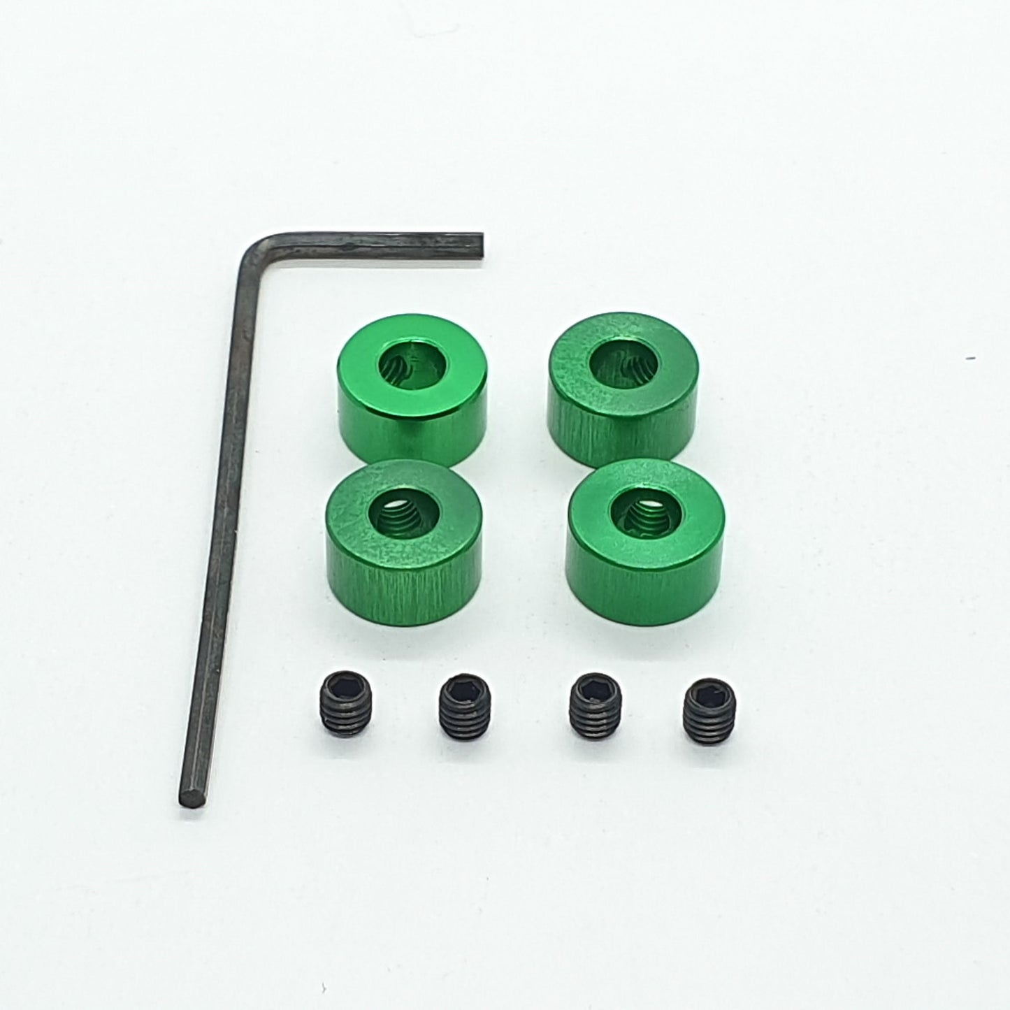 Collarini 4 mm + grani + chiave- Ergal anodizzato - 4 pezzi