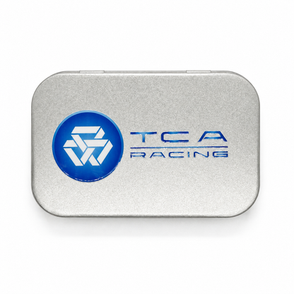 Porta Candele TCA Racing – Box in Metallo Nichelato per 20 Glow Plug (Personalizzabile)