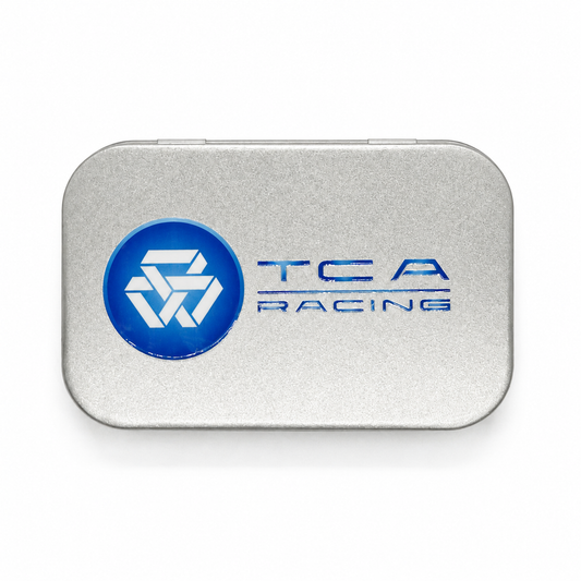 Porta Candele TCA Racing – Box in Metallo Nichelato per 20 Glow Plug (Personalizzabile)