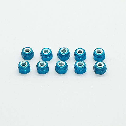 Dado autobloccante Ergal anodizzato 3 mm - 10 pezzi