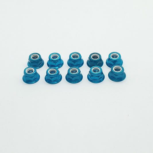 Dado autobloccante flangiato - Ergal anodizzato 3 mm - 10 pezzi