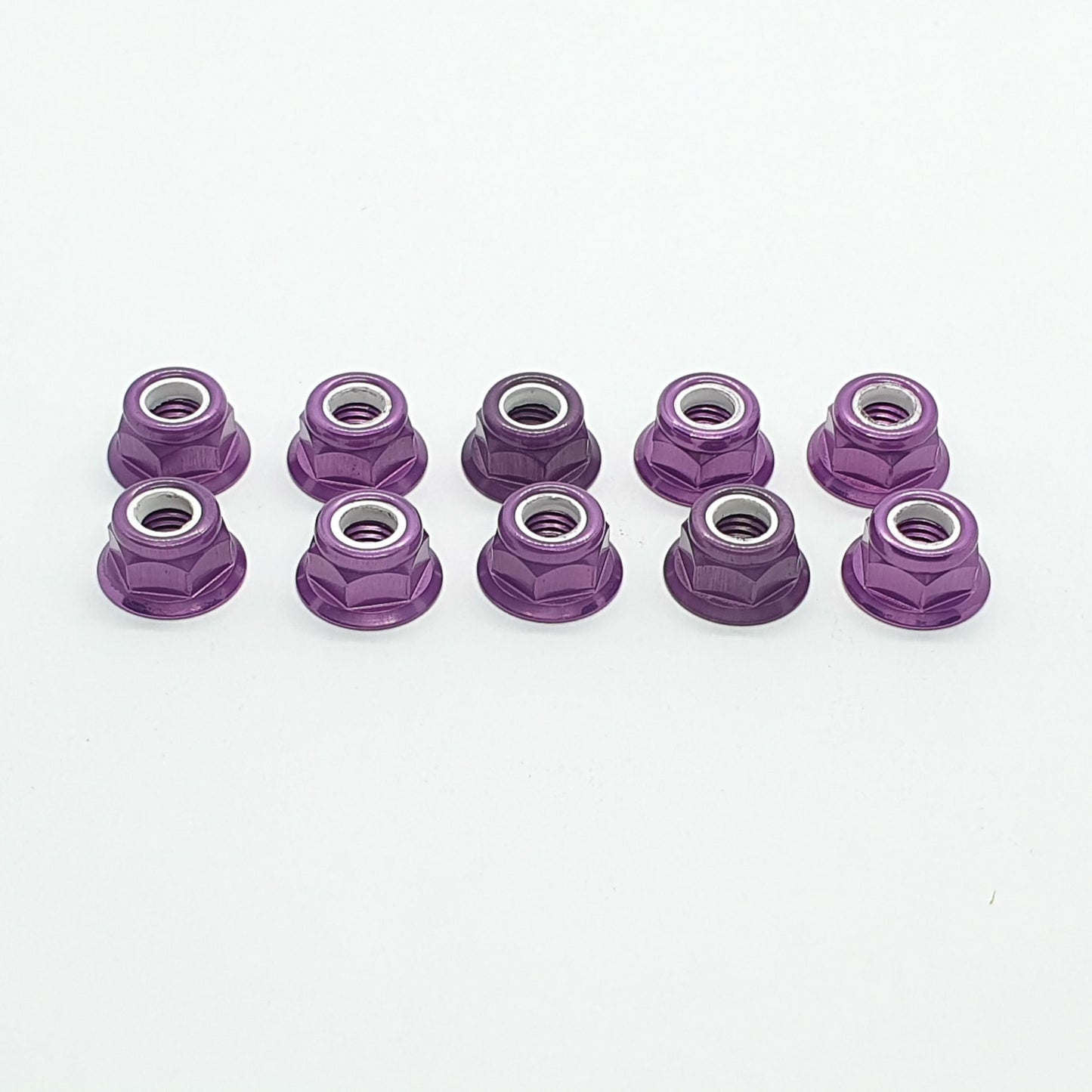 Dado autobloccante flangiato - Ergal anodizzato 4 mm - 10 pezzi