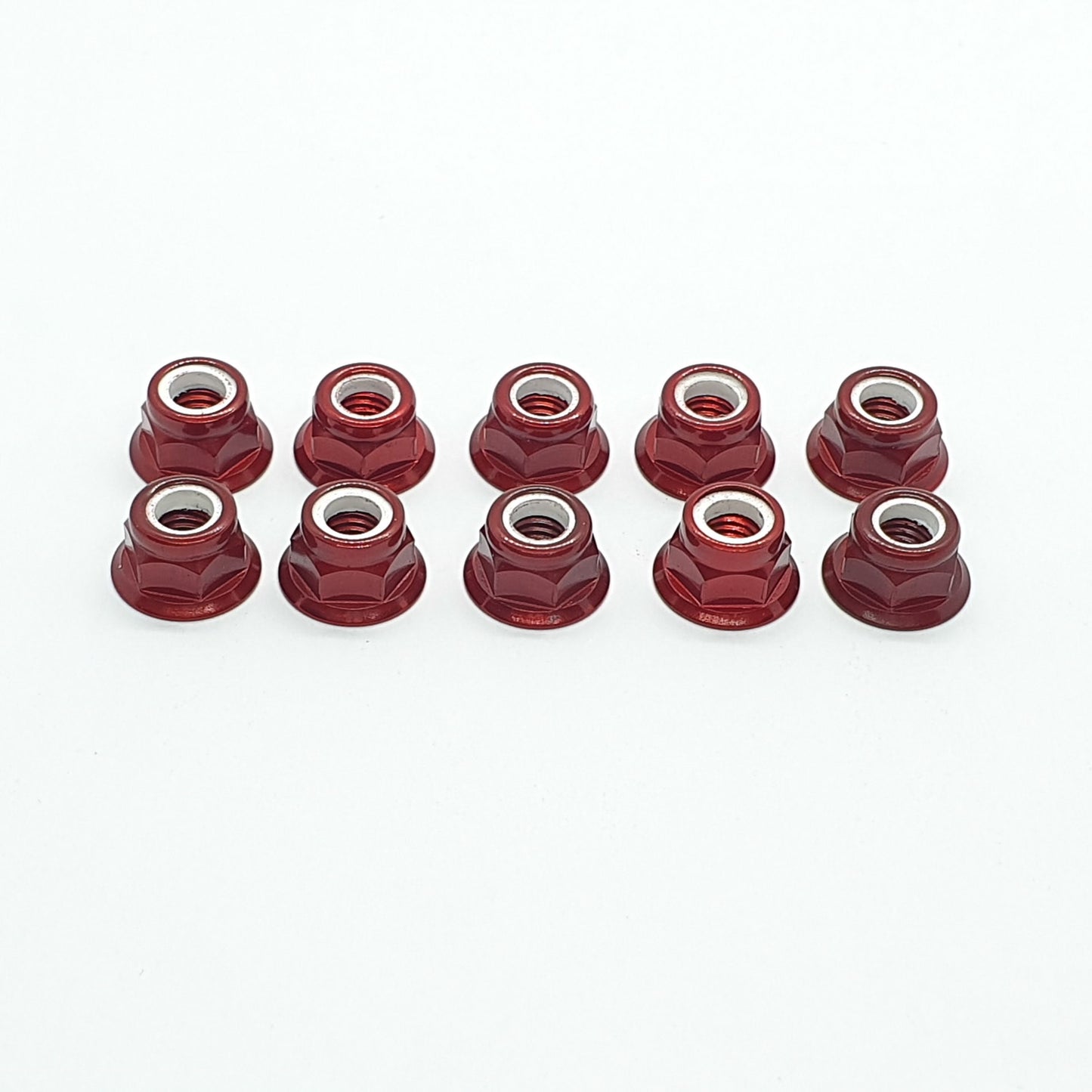 Dado autobloccante flangiato - Ergal anodizzato 4 mm - 10 pezzi